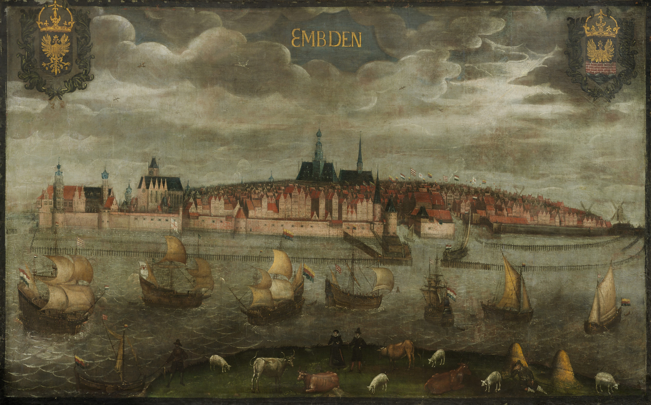 Johann Mencke, Ansicht der Stadt Emden, 1616